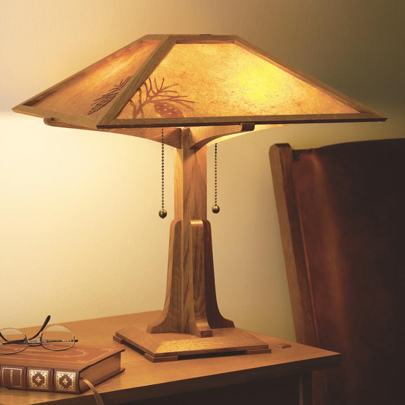 Arts Crafts Lamp With Mica Panels, Mission Style Floor Lamp Plans