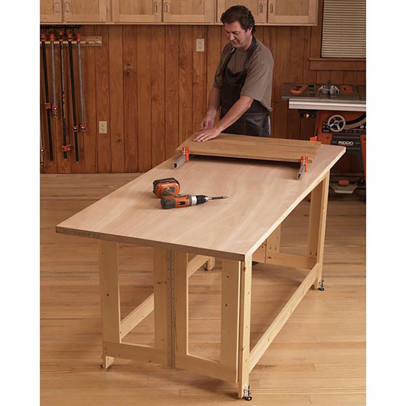 Folding Work Table Woodworking Plan Wood Magazine