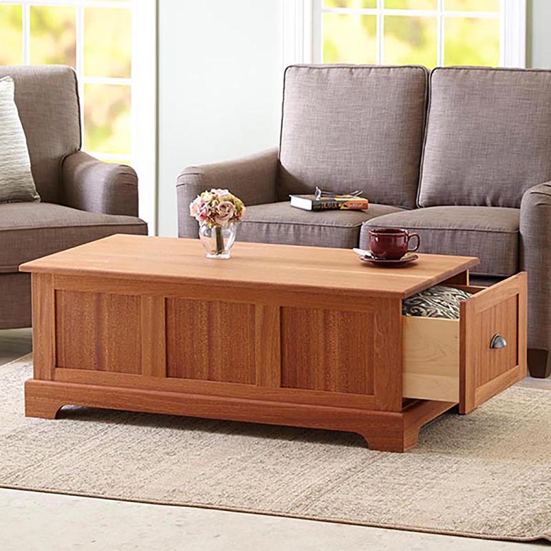 Coffee Table With Storage Drawers, Wooden Coffee Table With Storage Drawers