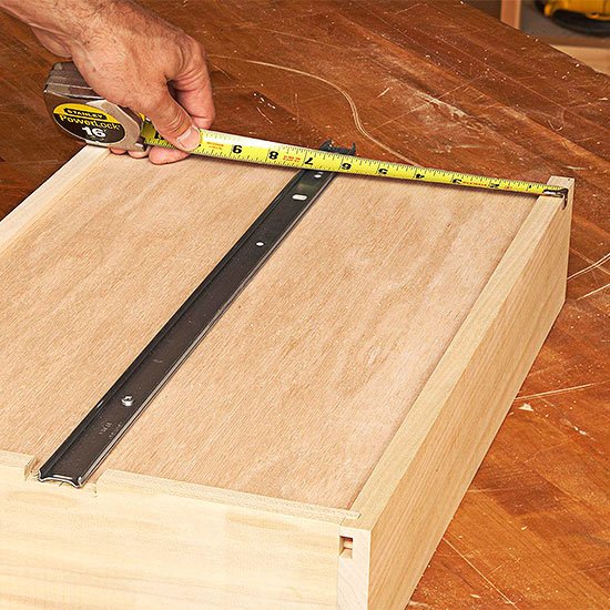 How to install bottommount drawer slides