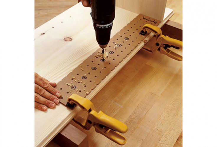 SHOP TIP: Drill Shelf-pin Holes Quickly And Accurately