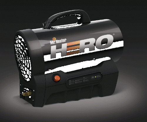 Mr Heater Hero Cordless Forced Air Propane Heater with Quiet Burn Technology —