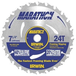 Irwin Marathon 7-1/4" 24T Circular Saw Blade