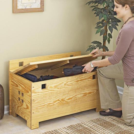 Bench with Storage Woodworking Plan | WOOD Magazine