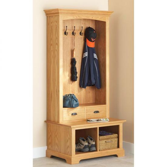 Entry Hall Tree Storage Bench Woodworking Plan WOOD Magazine